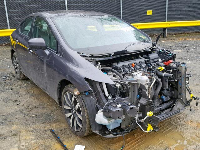 19XFB2F96FE229501 - 2015 HONDA CIVIC EXL GRAY photo 1