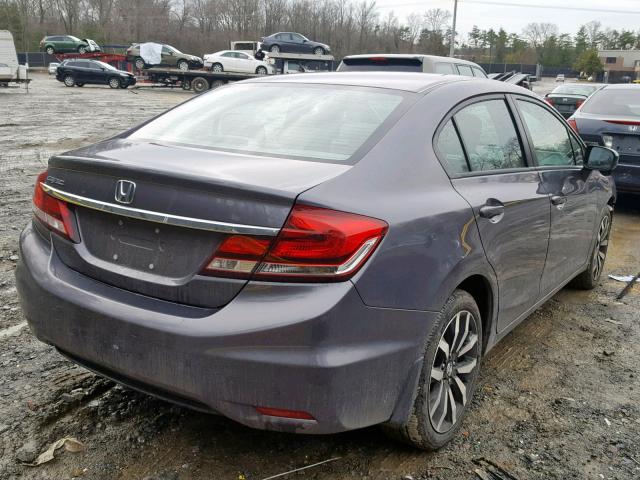 19XFB2F96FE229501 - 2015 HONDA CIVIC EXL GRAY photo 4