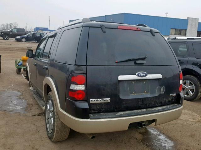 1FMEU64EX7UA49370 - 2007 FORD EXPLORER E BLACK photo 3