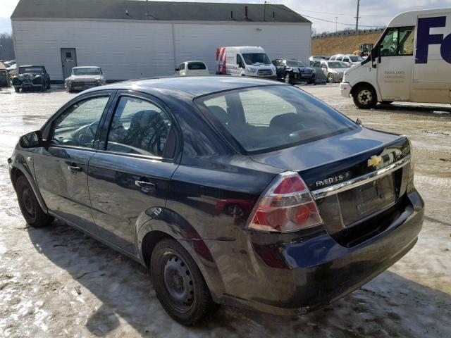 KL1TD56618B059284 - 2008 CHEVROLET AVEO BASE Қара фото 3
