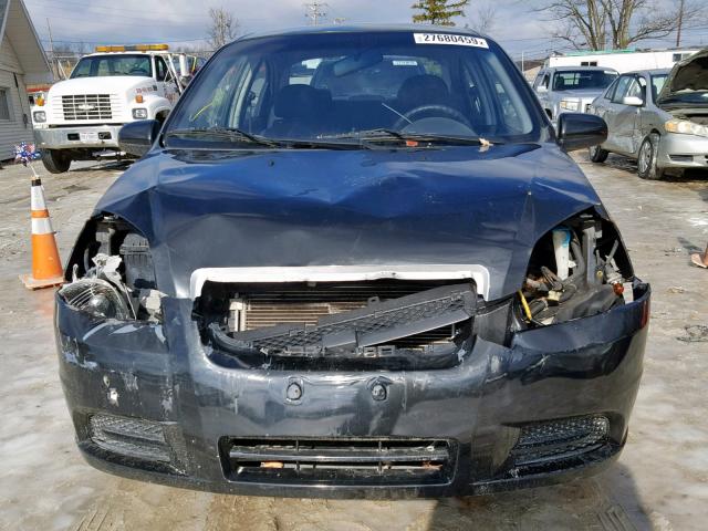 KL1TD56618B059284 - 2008 CHEVROLET AVEO BASE Қара фото 9
