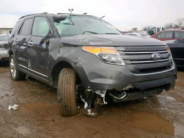 1FM5K8F85FGB65873 - 2015 FORD EXPLORER L GRAY photo 1