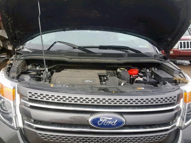 1FM5K8F85FGB65873 - 2015 FORD EXPLORER L GRAY photo 7