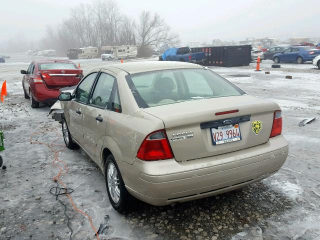 1FAFP34N97W207013 - 2007 FORD FOCUS ZX4 GOLD photo 3