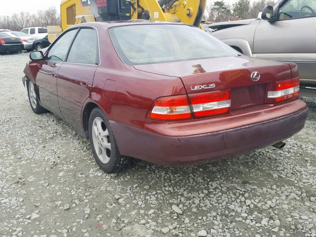 JT8BF28G410304470 - 2001 LEXUS ES 300 BURGUNDY photo 3