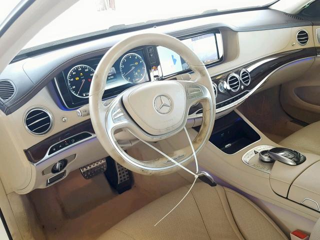 WDDUG8CB4HA322063 - 2017 MERCEDES-BENZ S 550 WHITE photo 9