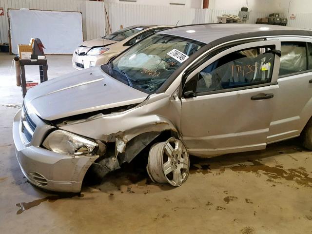 1B3HB28B38D750402 - 2008 DODGE CALIBER SILVER photo 9