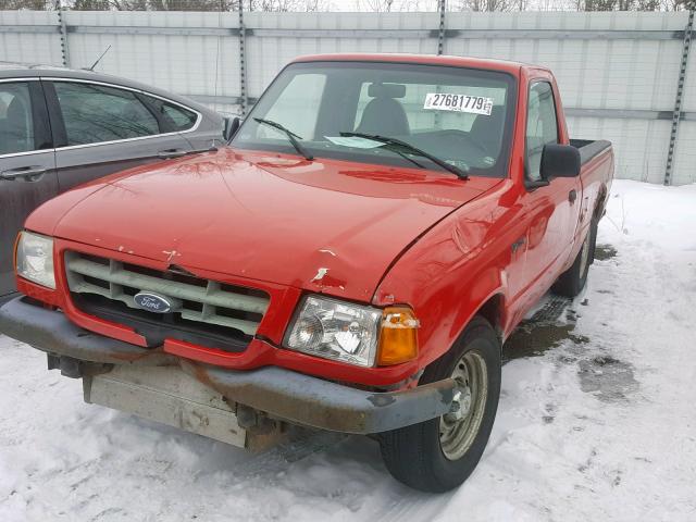 1FTYR10D02TA66888 - 2002 FORD RANGER RED photo 2