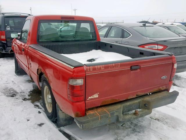 1FTYR10D02TA66888 - 2002 FORD RANGER RED photo 3