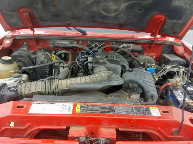 1FTYR10D02TA66888 - 2002 FORD RANGER RED photo 7