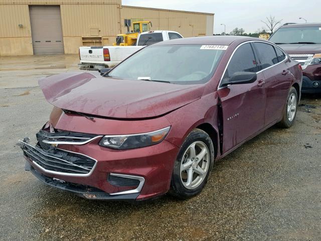 1G1ZB5ST4GF172683 - 2016 CHEVROLET MALIBU LS BURGUNDY photo 2