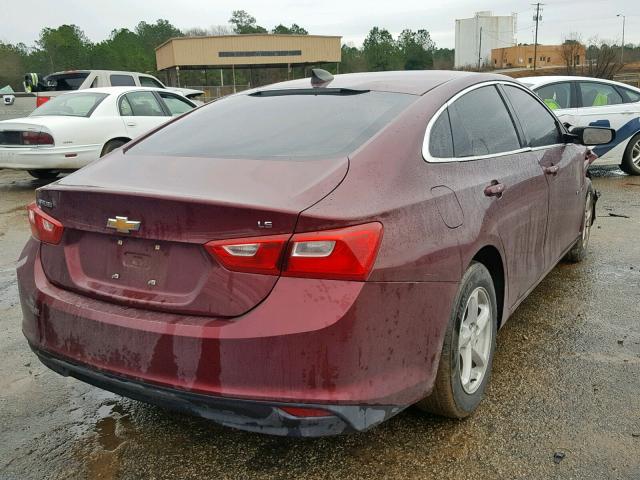 1G1ZB5ST4GF172683 - 2016 CHEVROLET MALIBU LS BURGUNDY photo 4