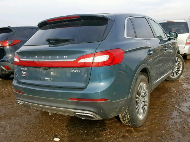 2LMTJ8LR7GBL29774 - 2016 LINCOLN MKX RESERV BLUE photo 4