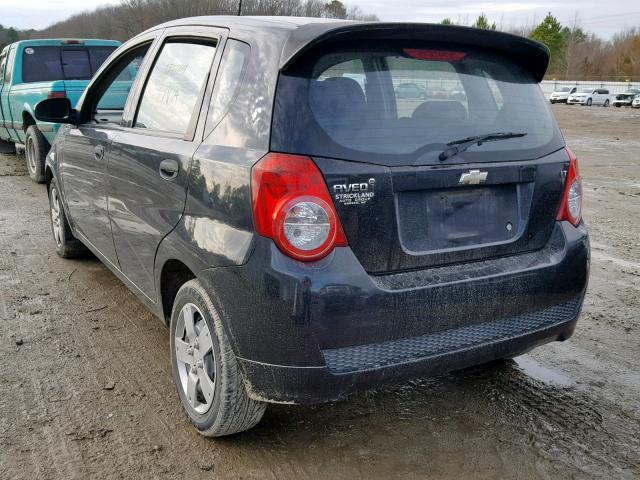 KL1TD66E89B320067 - 2009 CHEVROLET AVEO LS BLACK photo 3
