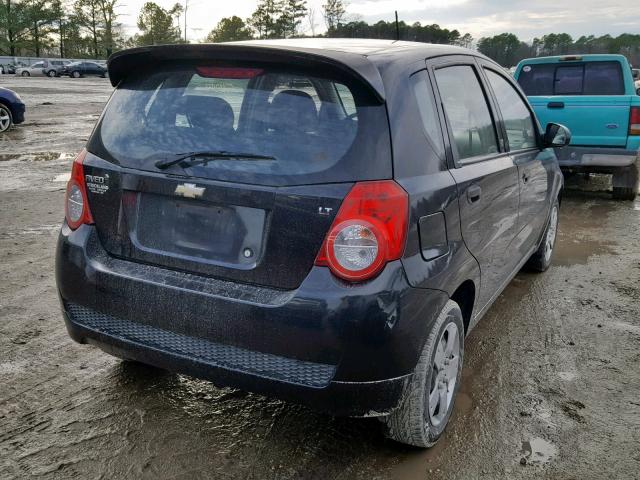 KL1TD66E89B320067 - 2009 CHEVROLET AVEO LS BLACK photo 4