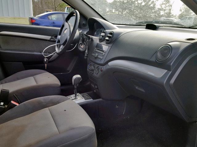 KL1TD66E89B320067 - 2009 CHEVROLET AVEO LS BLACK photo 5