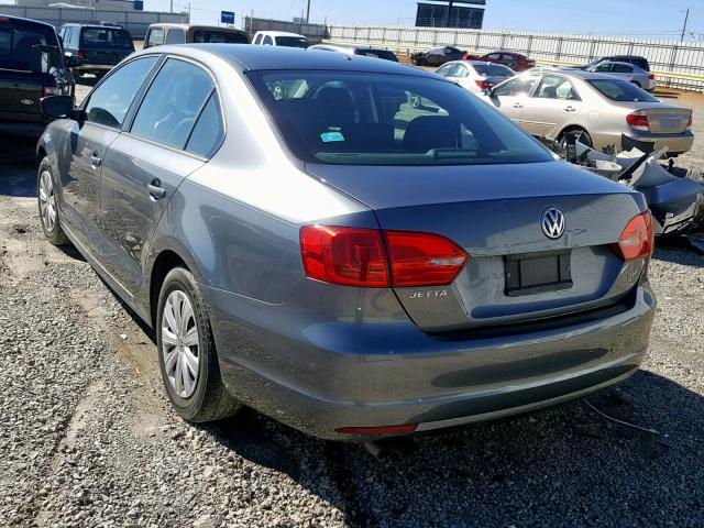 3VW1K7AJ5EM359361 - 2014 VOLKSWAGEN JETTA BASE Boz foto 3