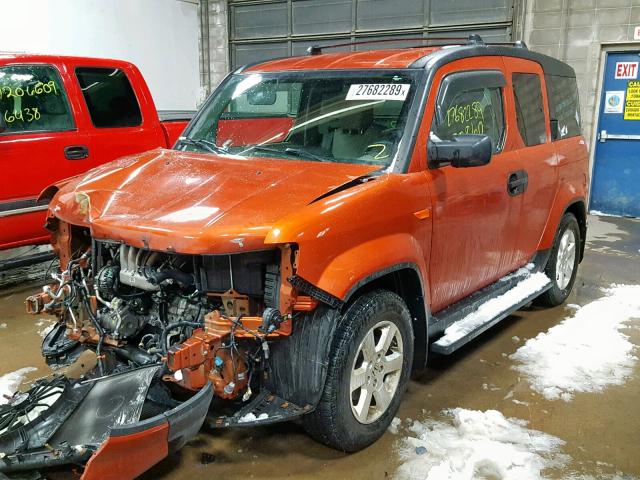 5J6YH287X9L003440 - 2009 HONDA ELEMENT EX ORANGE photo 2