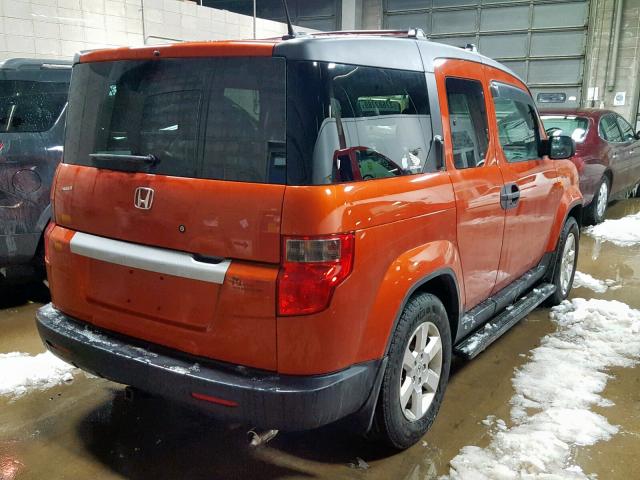 5J6YH287X9L003440 - 2009 HONDA ELEMENT EX ORANGE photo 4