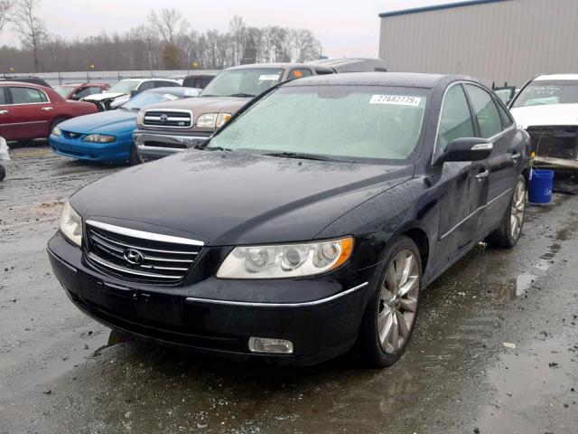 KMHFC46F68A256312 - 2008 HYUNDAI AZERA SE BLACK photo 2