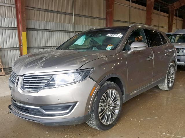 2LMTJ6LR6GBL45954 - 2016 LINCOLN MKX RESERV GRAY photo 2