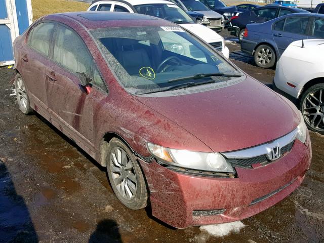 2HGFA1F95AH512791 - 2010 HONDA CIVIC EXL BURGUNDY photo 1