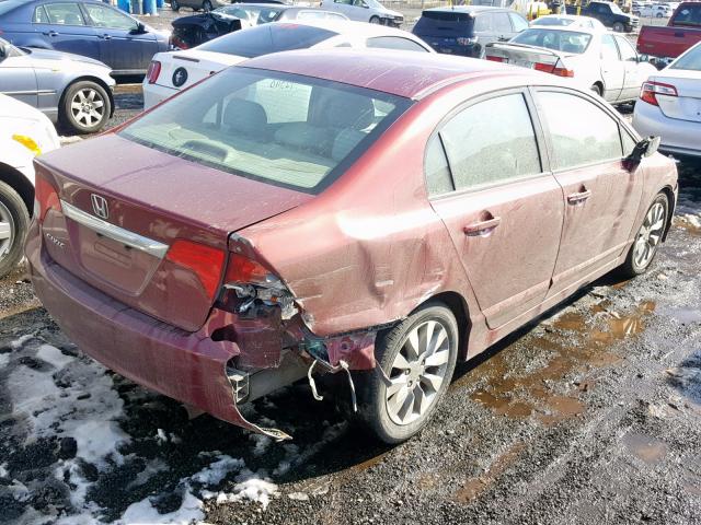 2HGFA1F95AH512791 - 2010 HONDA CIVIC EXL BURGUNDY photo 4