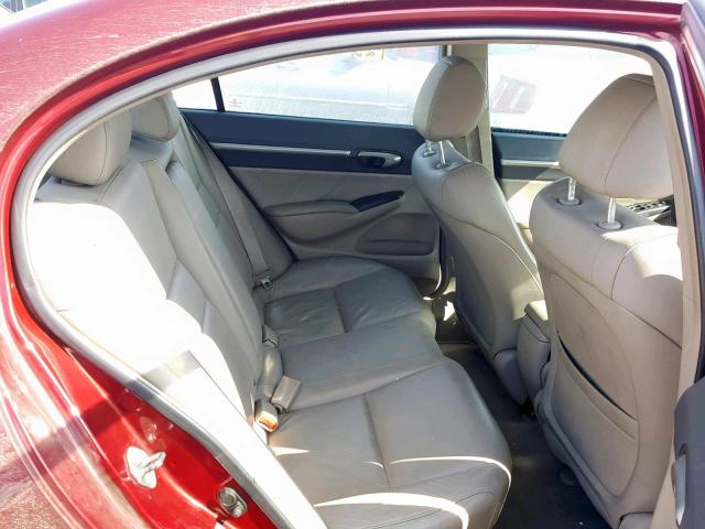 2HGFA1F95AH512791 - 2010 HONDA CIVIC EXL BURGUNDY photo 6