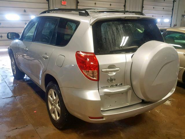 JTMZK31V275006683 - 2007 TOYOTA RAV4 LIMIT SILVER photo 3