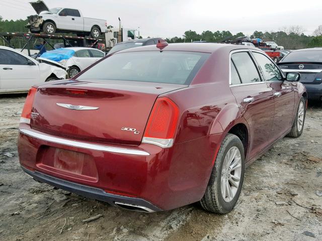 2C3CCAEG5GH348645 - 2016 CHRYSLER 300C RED photo 4