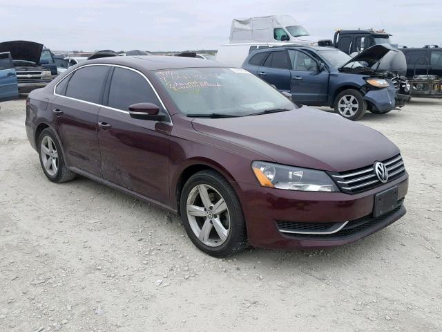 1VWBH7A30DC053589 - 2013 VOLKSWAGEN PASSAT SE BURGUNDY photo 1