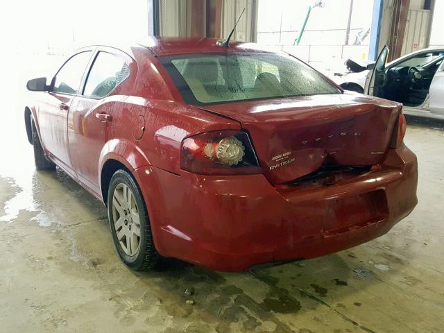 1B3BD4FB3BN510038 - 2011 DODGE AVENGER EX RED photo 3