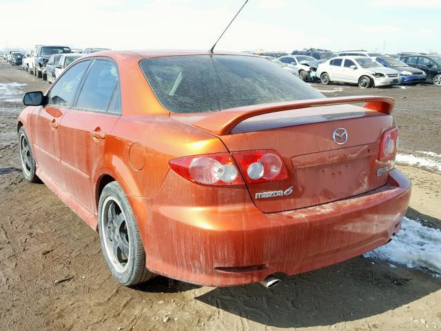 1YVHP80D845N38786 - 2004 MAZDA 6 S ORANGE photo 3