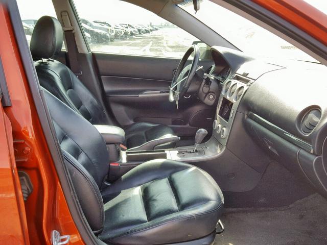 1YVHP80D845N38786 - 2004 MAZDA 6 S ORANGE photo 5