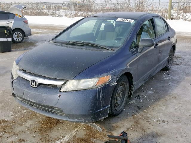 2HGFA16366H024520 - 2006 HONDA CIVIC DX V BLUE photo 2