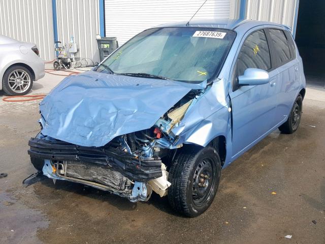 KL1TD62675B446915 - 2005 CHEVROLET AVEO BASE Көк фото 2