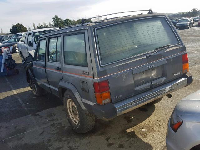 1JCMR7822HT150562 - 1987 JEEP CHEROKEE P GRAY photo 3