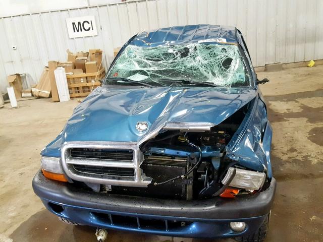 1D7HG38N04S719524 - 2004 DODGE DAKOTA QUA BLUE photo 9