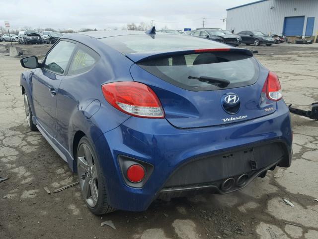 KMHTC6AE6FU241382 - 2015 HYUNDAI VELOSTER T BLUE photo 3