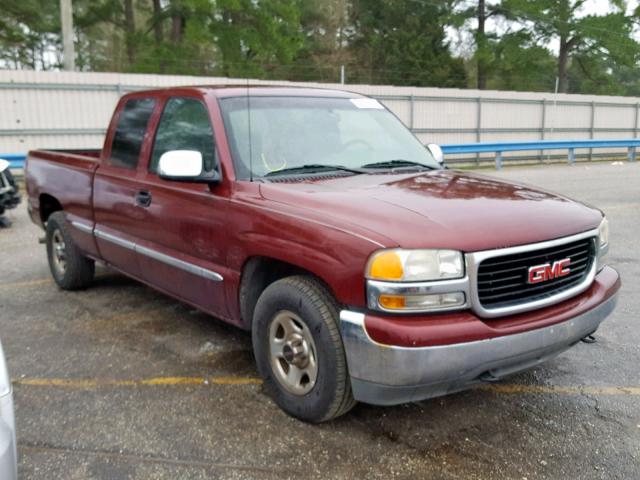 2GTEC19V921128181 - 2002 GMC NEW SIERRA MAROON photo 1