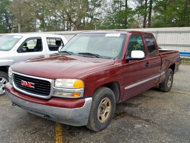 2GTEC19V921128181 - 2002 GMC NEW SIERRA MAROON photo 2