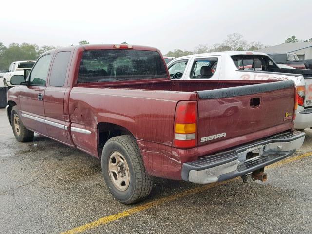 2GTEC19V921128181 - 2002 GMC NEW SIERRA MAROON photo 3