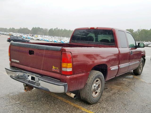 2GTEC19V921128181 - 2002 GMC NEW SIERRA MAROON photo 4