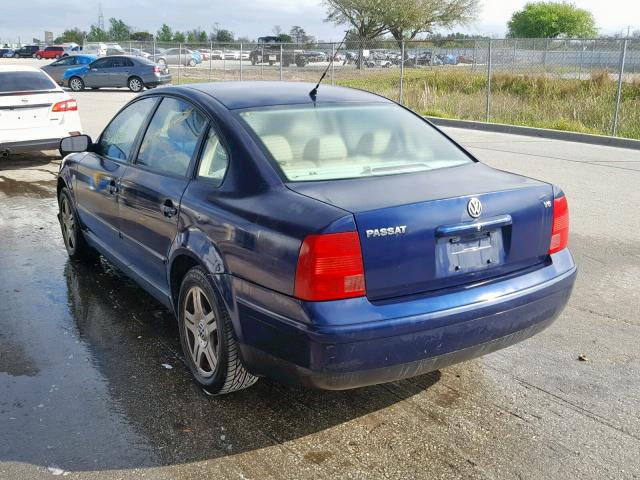WVWBH63B41P009021 - 2001 VOLKSWAGEN PASSAT GLX 蓝色 照片 3