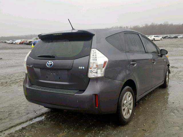 JTDZN3EU6C3098542 - 2012 TOYOTA PRIUS V GRAY photo 4