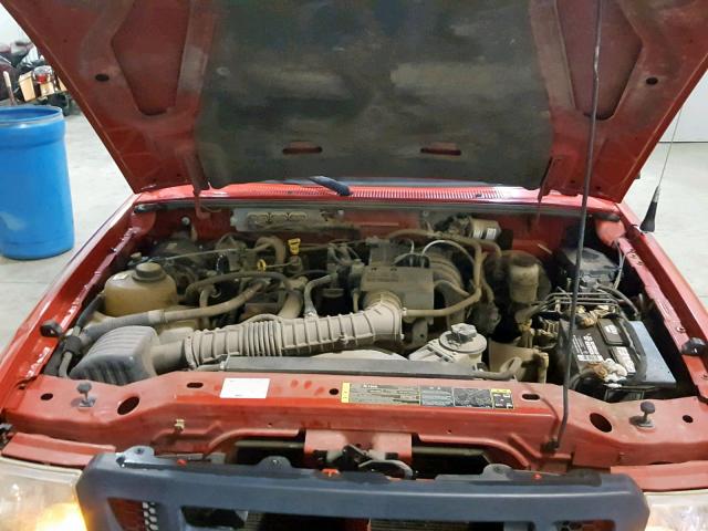 1FTYR10D38PA22806 - 2008 FORD RANGER RED photo 7