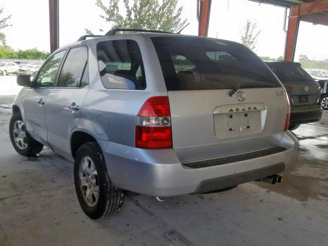 2HNYD18682H535317 - 2002 ACURA MDX TOURIN SILVER photo 3