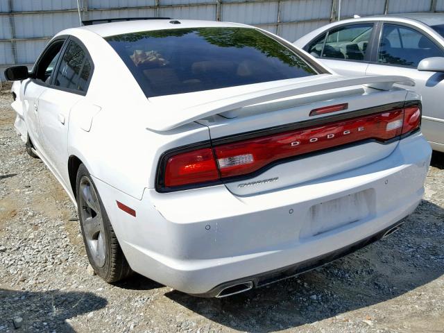 2C3CDXHG1DH742991 - 2013 DODGE CHARGER SX WHITE photo 3