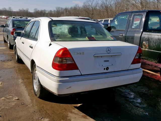 WDBHA28E5VA507665 - 1997 MERCEDES-BENZ C 280 WHITE photo 3