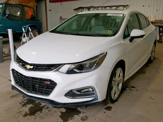 1G1BF5SM3H7147249 - 2017 CHEVROLET CRUZE PREM WHITE photo 2